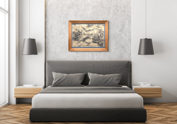 Beautifully rendered charcoal drawing that captures the timeless serenity of a stone bridge arching gracefully over a calm stream. The intricate shading and delicate textures bring depth to the scene, highlighting the strong stone structure of the bridge and the soft, natural surroundings.